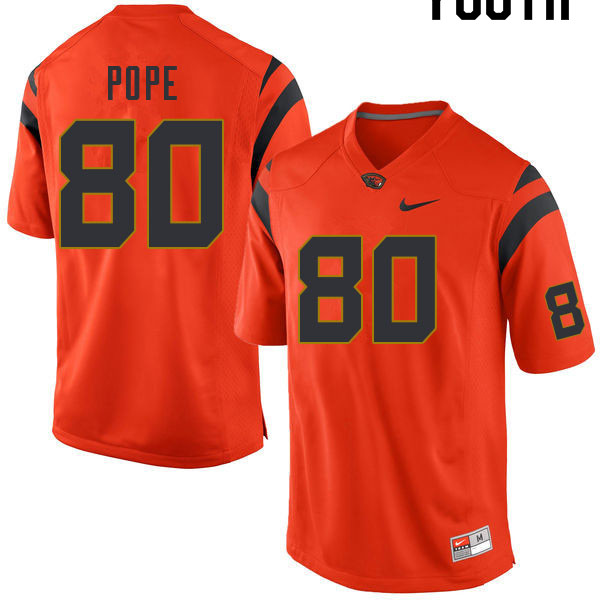 Youth #80 Trevor Pope Oregon State Beavers College Football Jerseys Sale-Orange